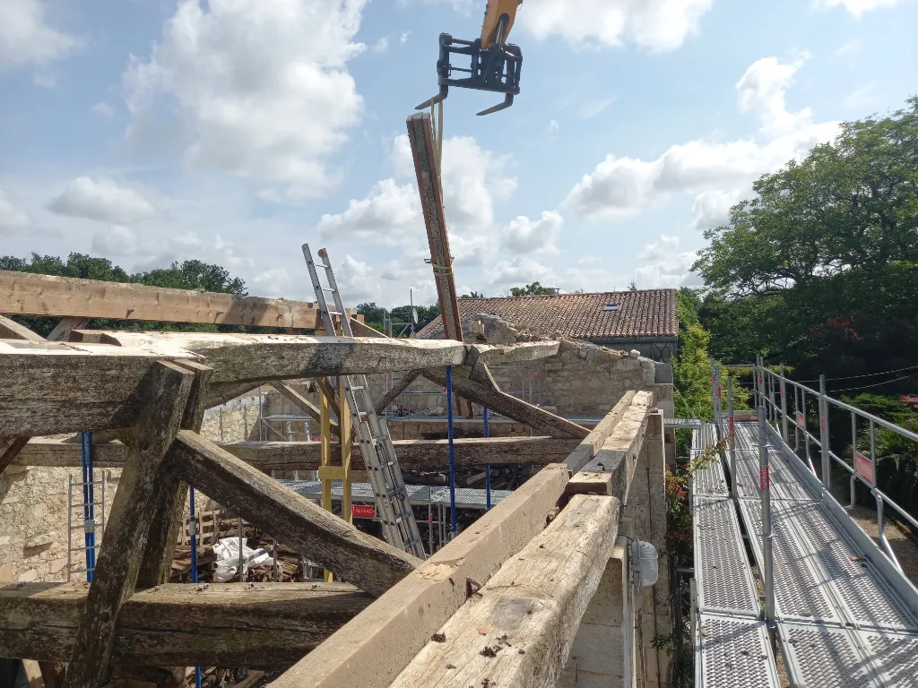 beam on a traditional frame